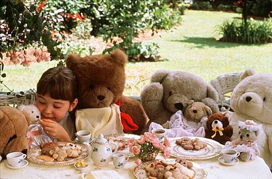 户外,茶会,泰迪熊