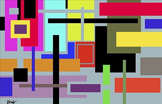 抽象,2008年,电脑制图