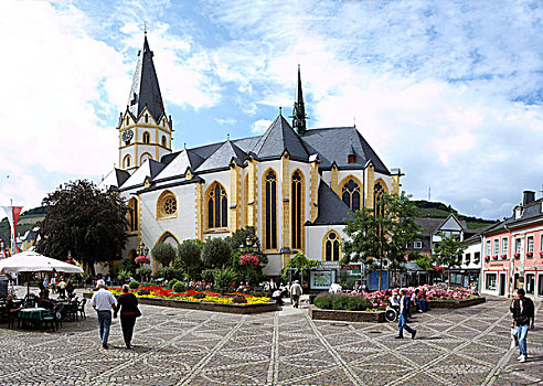 教区教堂,市场,阿尔魏勒,莱茵兰普法尔茨州,德国,欧洲