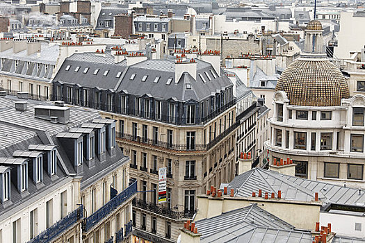 俯视,建筑,巴黎,法国