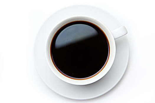 黑咖啡,白色背景