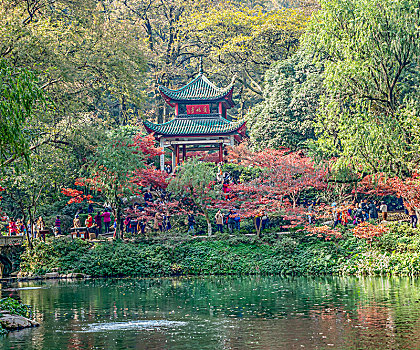 湖南长沙岳麓山秋冬景色