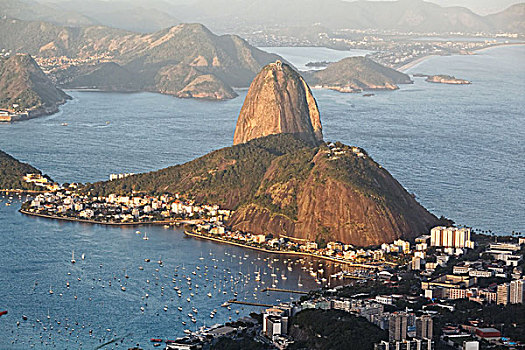巴西,里约热内卢,甜面包山,城市