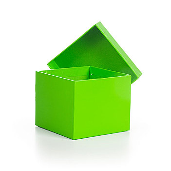 打开,绿色,盒子