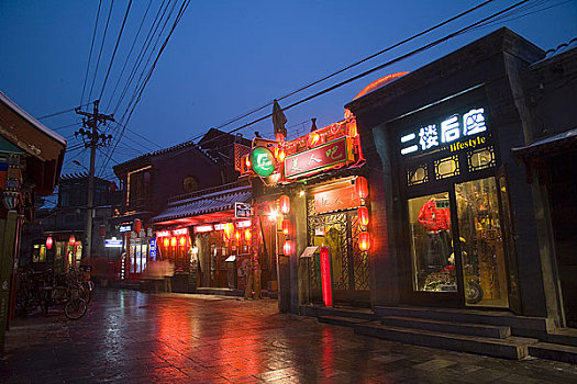 北京烟袋斜街夜景
