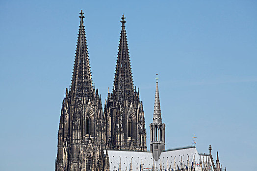 尖顶,科隆大教堂,科隆,北莱茵威斯特伐利亚,德国,欧洲