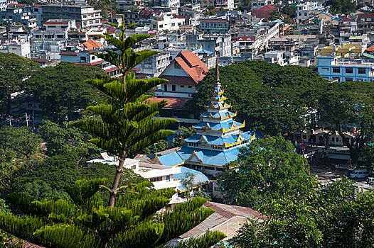 寺庙,城镇,泰国,北方,亚洲