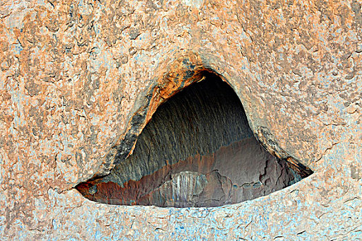 特写,洞穴,石头,墙壁,乌卢鲁巨石,艾尔斯岩,乌卢鲁卡塔曲塔国家公园,北领地州,澳大利亚