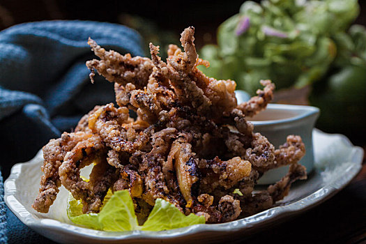 中餐美食香酥鱿鱼须