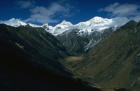 不丹,喜马拉雅山,风景,山,山脉
