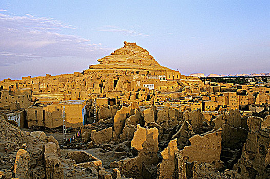 埃及,利比亚沙漠,西瓦绿洲,要塞,遗址