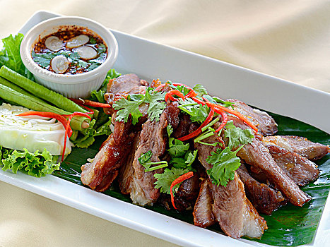 烤制食品,猪脖,泰国