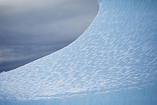 格陵兰,半岛,迪斯科湾,特写,冰山,表面,风