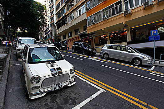香港,人行道,交通,出租车,商场,汽车