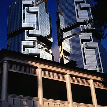 仰视,建筑,香港