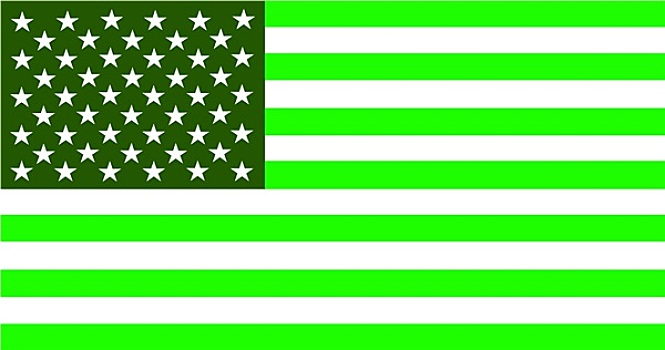 美国,绿色,旗帜