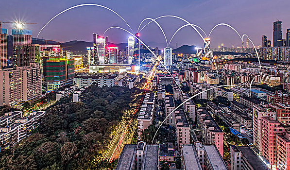 深圳城市风光大数据概念