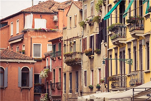 建筑,房子,街道,威尼斯,意大利