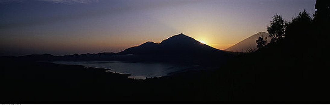 日落,巴厘岛,印度尼西亚