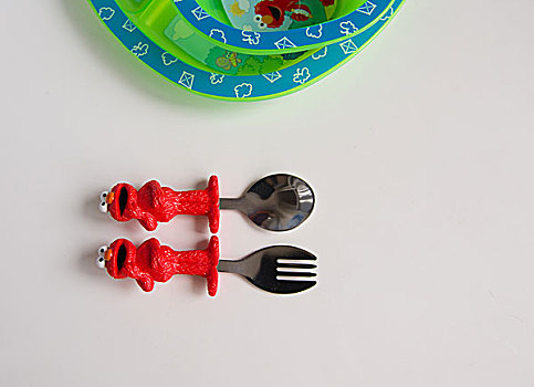 儿童餐食用品静物摄影