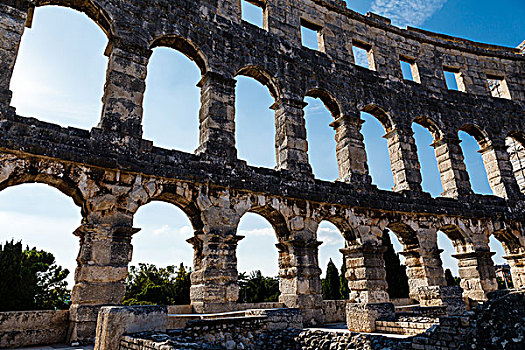 古老,古罗马竞技场,普拉,伊斯特利亚,克罗地亚