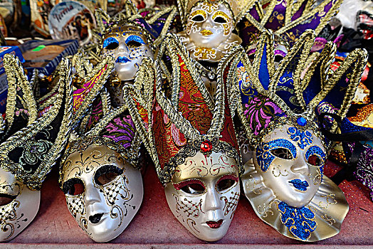 威尼斯,面具,纪念品,市场,维罗纳,威尼托,意大利,欧洲
