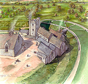 城堡,迟,14世纪,艺术家