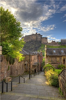 爱丁堡城堡,地点,爱丁堡,苏格兰,英国