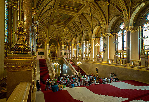 楼梯,国会大厦,布达佩斯,匈牙利,欧洲