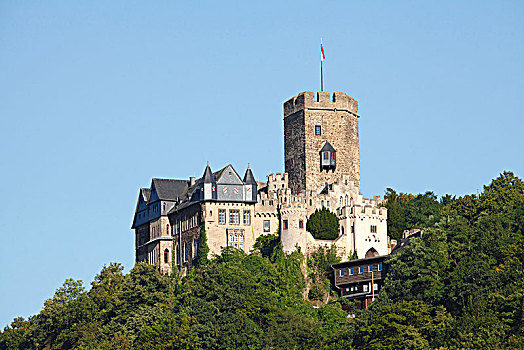 城堡,世界遗产,莱茵河中游,山谷,莱茵兰普法尔茨州,德国,欧洲