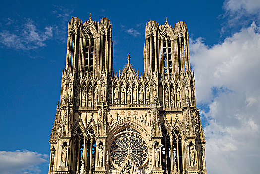 大教堂,巴黎圣母院,高,哥特式,世界遗产,兰斯,法国,欧洲