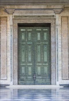 青铜,门,古老,大教堂,圣约翰,罗马,意大利,欧洲