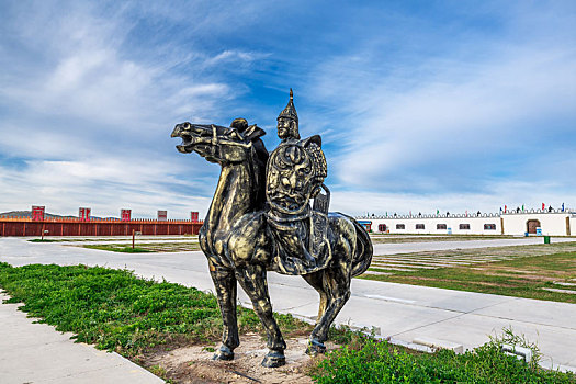 大汗行宫将士马上雕塑,河北省丰宁县京北第一草原