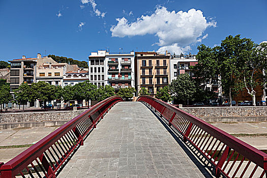 步行桥,老城,赫罗纳,西班牙
