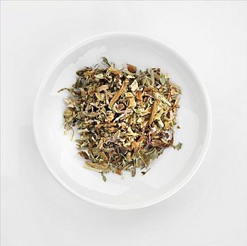 药茶,白色,盘子