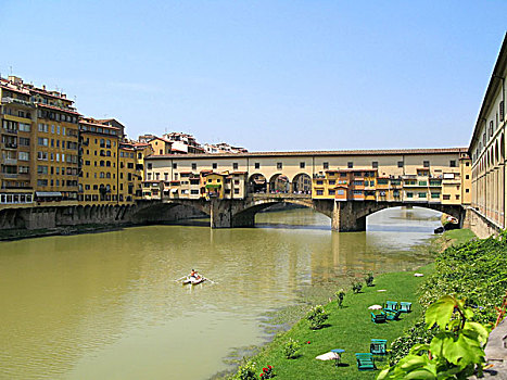 维奇奥桥,古桥,上方,阿尔诺河,佛罗伦萨,意大利
