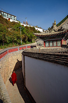 青海西宁塔尔寺建筑外景