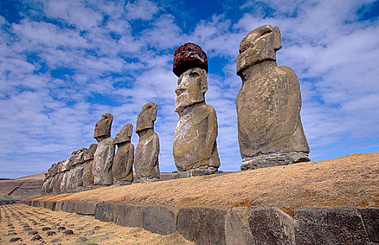 智利,复活节岛,复活节岛石像