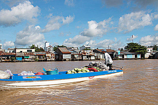 漂浮,市场,越南