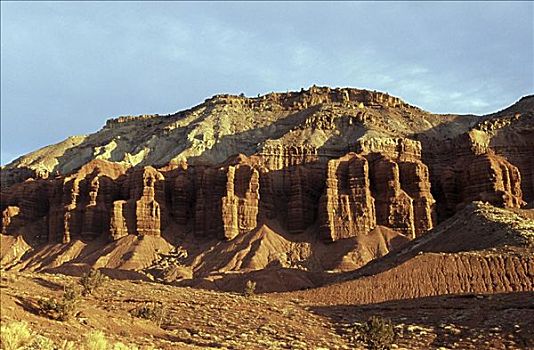 岩石构造,风景,国会礁国家公园,犹他,美国