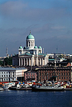 芬兰,赫尔辛基,港口,城市,大幅,尺寸