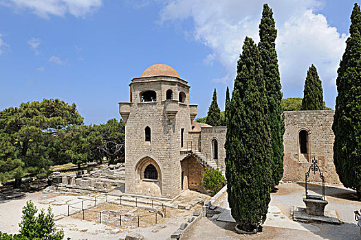 教堂,重建,罗得斯,希腊,欧洲