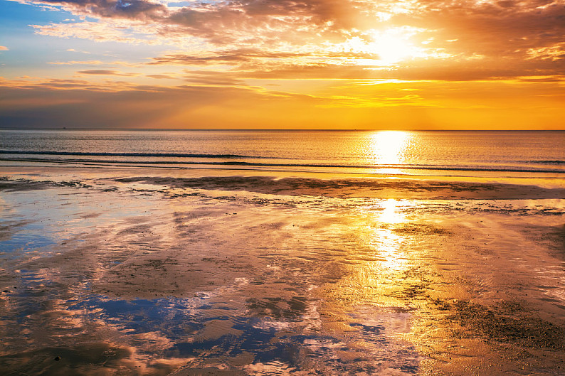 热带沙滩,漂亮,自然,背景_高清图片_全景视觉