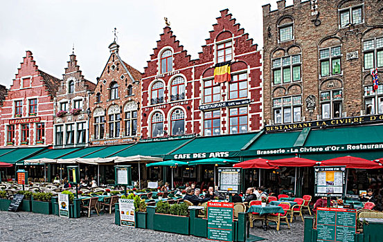 餐馆,市场,布鲁日,西部,佛兰德斯,比利时,欧洲