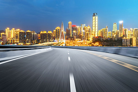 汽车广告背景,高速公路,重庆城市夜景