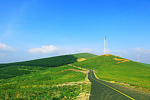 柏油路穿过草原