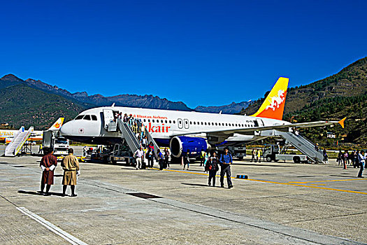 空中客车,国家,航空公司,皇家,不丹,航线,国际机场,亚洲