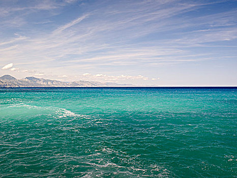 青绿色,海洋,漂亮,湾,海湾,东方,海岸,萨丁尼亚,意大利,欧洲