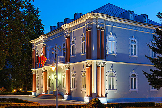 蓝色,宫殿,住宅,总统,黑山,欧洲