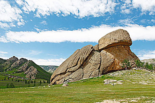 石头,风景,国家公园,蒙古,亚洲